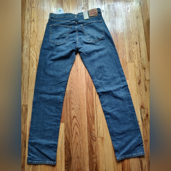 Levi's Levis Flex 505 Straight Leg Cotton Blend Blue Navy Pockets Jeans 36 - Picture 7 of 16